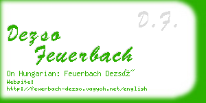 dezso feuerbach business card